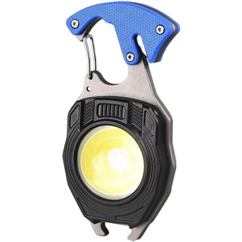 Cob-schlüsselanhänger-taschenlampe, 7 Lichtmodi, 1600 Lumen, Tragbare Usb-aufladbare Arbeitsleuchte, Notlicht Mit Klappbarem Ständer, Flaschenöffner Und Magnetischem Sockel.