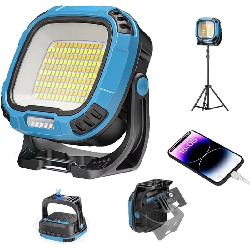 Wiederaufladbare, Wasserdichte, Faltbare Und Tragbare Led-arbeitsleuchte Mit Magnetischem Sockel, Cob-notfall-usb-arbeitslampe Für Camping Und Autoreparatur 10845113mm
