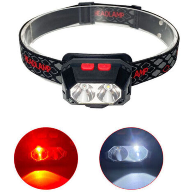 Leistungsstarke Wiederaufladbare Led-stirnlampe, Usb-led-stirnlampe, Weißes Und Rotes Licht 1000 Lux, 6 Beleuchtungsmodi, Ipx4, Für Radfahren, Camping, Wandern, Heimwerken, Autark