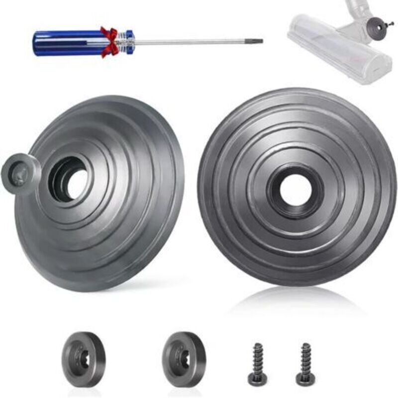 Ersatzräder Für Dyson V6 V7 V8 V10 V12 Dc58 Dc59 Dc62 Dc72 Dc74 Sv10 Ssv12 Sv20, Zubehör Für Direkte Antriebs-reinigungsköpfe 35w 50w, 2 Räder + 2 Schrauben + 2 Halterungen + Schraubendreher