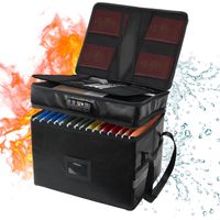 Feuerfeste Dokumententasche Mit Schloss, Feuerfeste Dokumentenbox, Wasserdichte Feuerfeste Box, Tragbare Feuerfeste Box Zur Aufbewahrung Von Wertsachen, Reisepass, Geld Und Zertifikaten