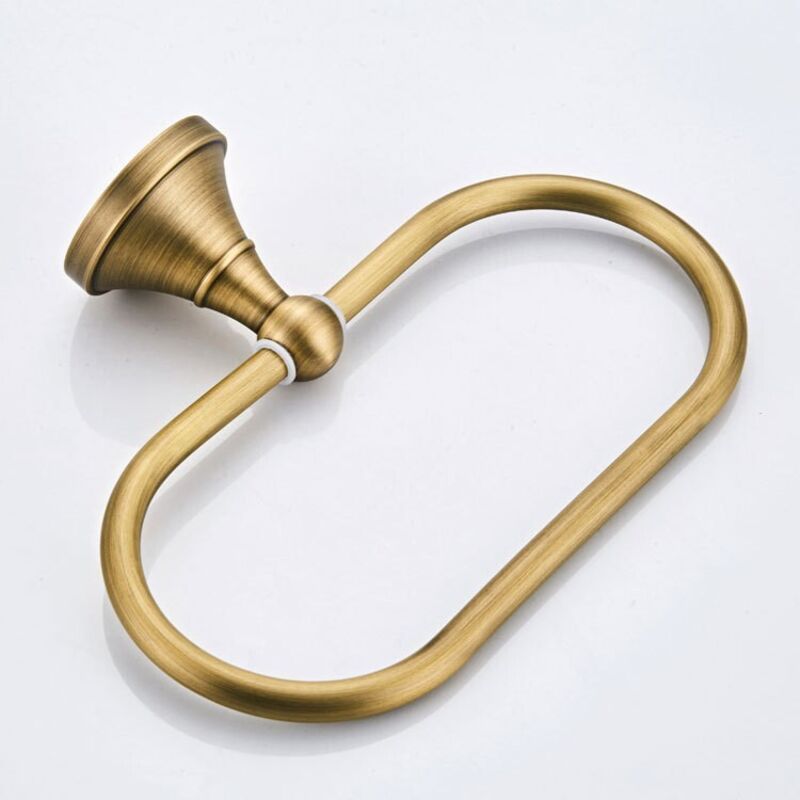 Anello-torchon Ovaler Handtuchhalter Aus Antikmessing, Wandmontierter Handtuchhalter Für Küchen- Und Badezimmerzubehör, Gebürstetes Bronze