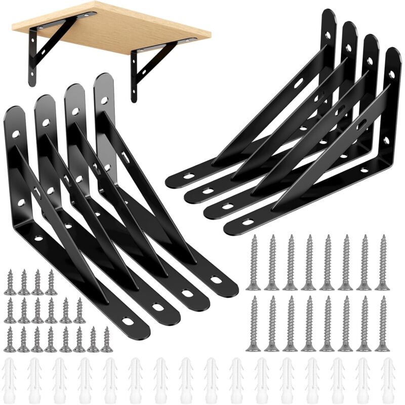 8 Stück 150 X 95 Mm Wandregalhalter, Dreieckige Halterung, Regaltrenner, 90-grad-winkel