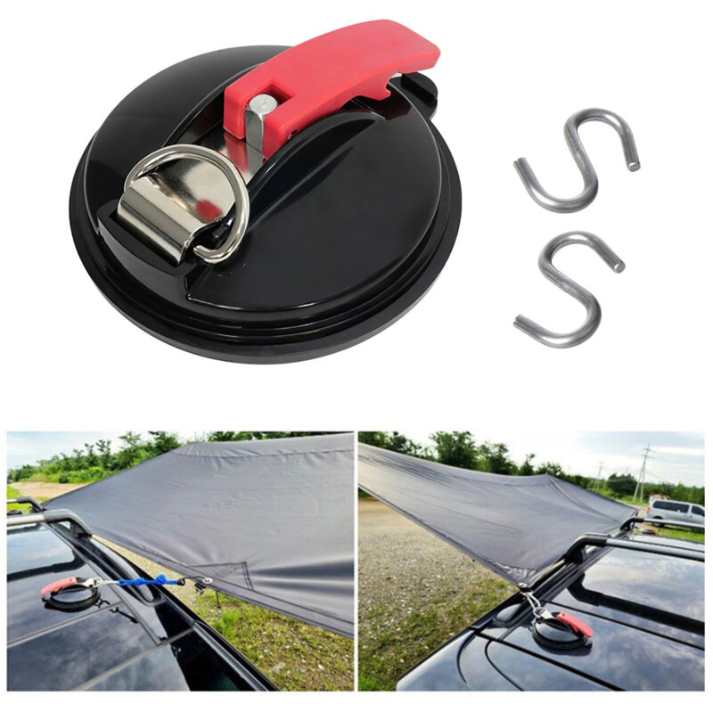 2er-pack Saugnapfhaken Mit 8 S-haken, Für Zuhause, Werkstatt, Camping, Geeignet Zum Aufhängen Von Zelten, Wäscheständern Usw.
