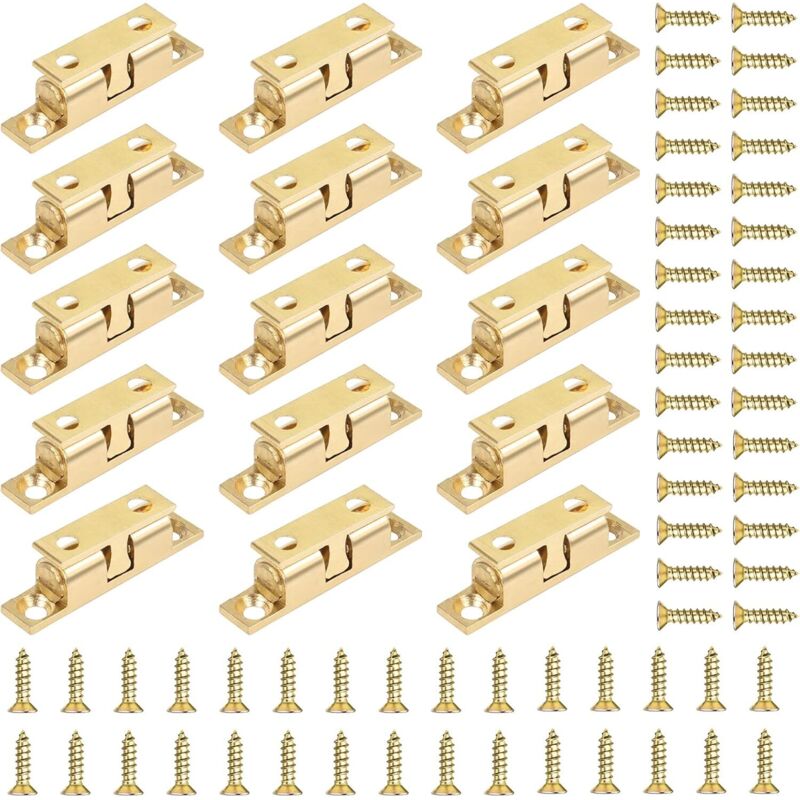 15 Stück Doppel-kugelriegel, Messing-kugelriegel Mit Doppelkugel Für Schrank, Möbel, Tür Und Schrank