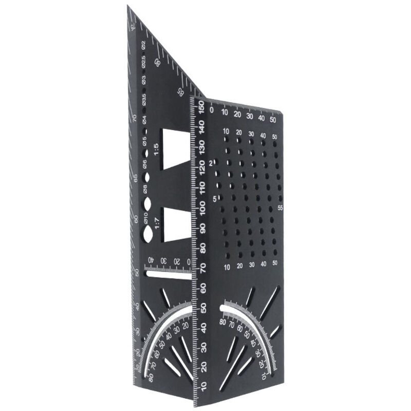 3d-aluminiumlegierung-winkelmesser, Aweohtle 90 Bis 45 Grad Professioneller Winkelregler, Holzwerkzeug-messlineal Geeignet Für Ingenieure Und Tischler