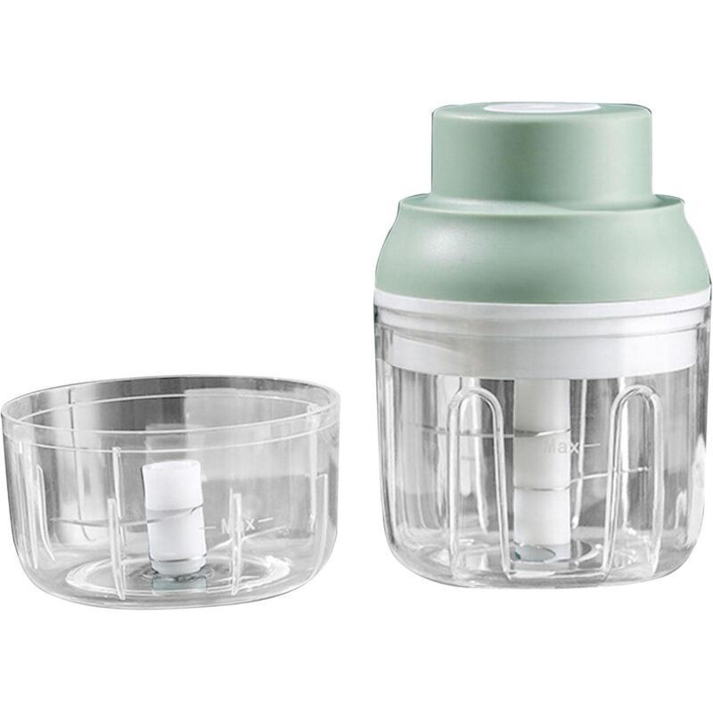 Elektrischer Mini-hacker Für Knoblauch, Kabelloser Tragbarer Fleischwolf, Babybrei-zerkleinerer, Mühle, Küchenmaschine Für Fleisch, Knoblauch, Zwiebeln, Chili Und Gemüse, 100 + 250 Ml