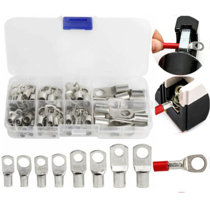 60 Stück Elektrische Kupferlötösen, Verzinnt, Zum Crimpen/löten Für Kabel Mit 6 Mm², 8 Mm², 10 Mm², 16 Mm², 25 Mm²