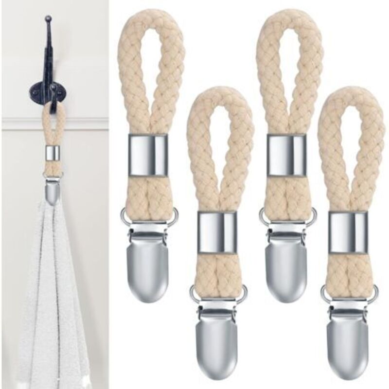 4 Stück Serviettenhalter, Handtuchhaken, Handtuchhaken Für Badezimmer, Handtuchklammern Für Schränke, Hängende Handtücher