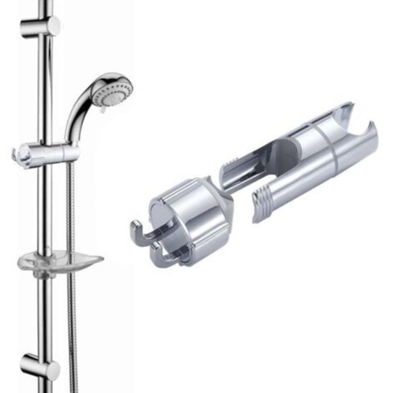Universeller Duschhalter, Verstellbarer Duschhalter Von 16 Bis 27 Mm, 360-grad-drehbarer Duschbrausehalter Für Badezimmer-duschstange