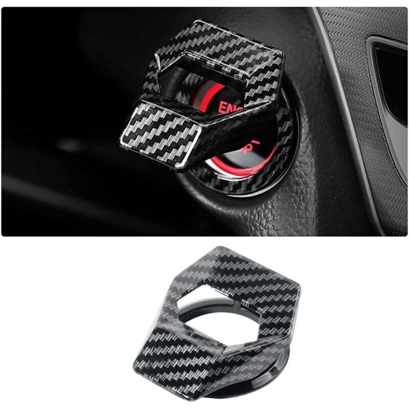 Motor-stoppknopf-abdeckung, Auto Motor Start-stopp-schalter-knopf, Selbstklebende Dekoration Für Auto-motorschalter (carbonfaser)