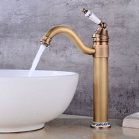 Hoher Messing-waschbeckenmischer, Badezimmerarmatur Mit 360° Schwenkbarem Hohem Auslauf, Einstellbarer Warm- Und Kaltwasser-mischer Für Waschbecken, Badezimmermischer H426
