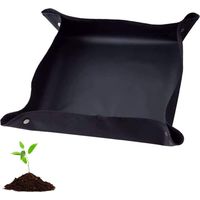 Umtopfteppich, Wasserdichter Pflanzenteppich, Faltbarer Gartenteppich, Pflanzteppich Für Blumen Im Garten Zum Umtopfen, Sukkulenten, Zimmerpflanzen, Pflanzenpflege (75x75cm)