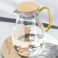 2-liter-glaskaraffe, Modernes Diamant-design Wasserkannen Aus Glas Mit Deckel Und Griff, Hochwertige Glaskanne Für Fruchtinfusionen, Eistee, Heißen Kaffee Und Milch