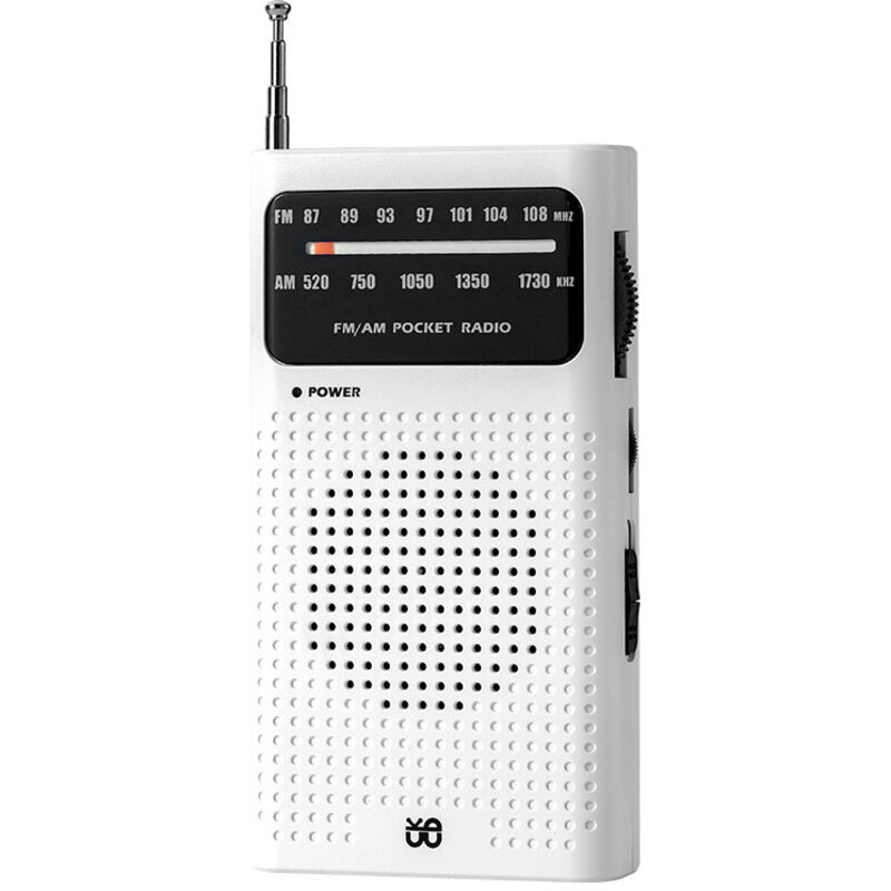 Radio Fm/am – Notfallradio – Tragbares Radio – Batterieradio – Transistorradio – Abs – Weiß