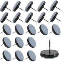 30 Stück Stuhlgleiter Für Stühle 19mm Aus Teflon, Runde Möbelgleiter Zum Annageln, Schützen Fliesen, Holzböden, Stühle, Tische Und Betten
