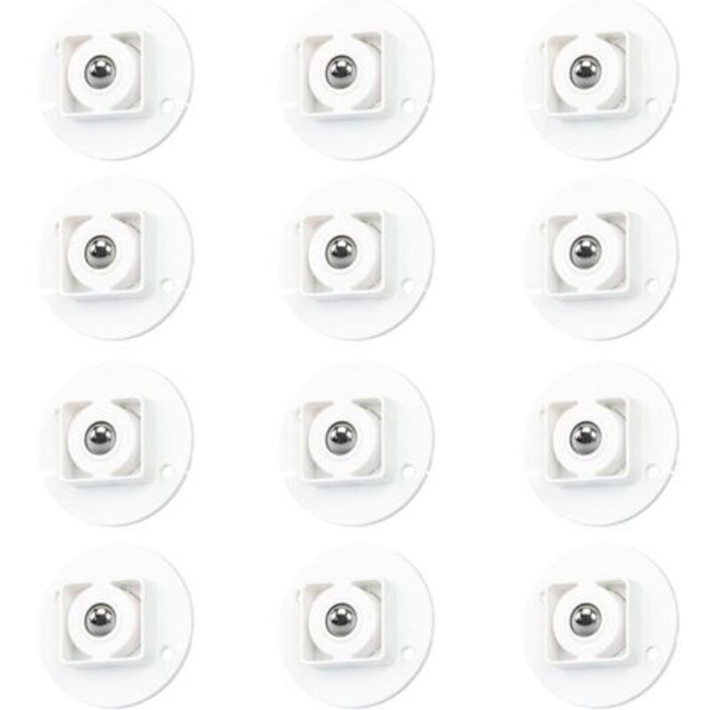 12 Stück Selbstklebende Transferrollen, Kugeltransferrollen Aus Massivem Kunststoff, 360-grad-drehrollen Für Untere Ablageständer, Mülleimer (45 Mm)