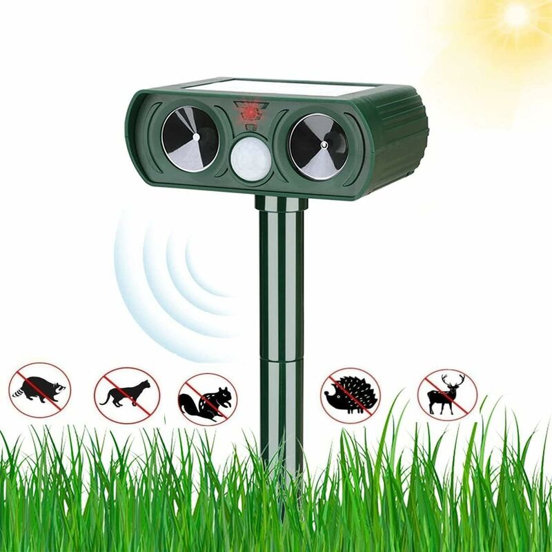 Abstoßendes Außengerät Hillylolly, Ultraschall-katzenabwehr, Hundeabwehr, Katzenrepellent, Maulwurfschutz, Außen-hundeabwehr Für Katzen, Hunde, Waschbären, Maulwürfe, Mäuse, Vögel, Nerze