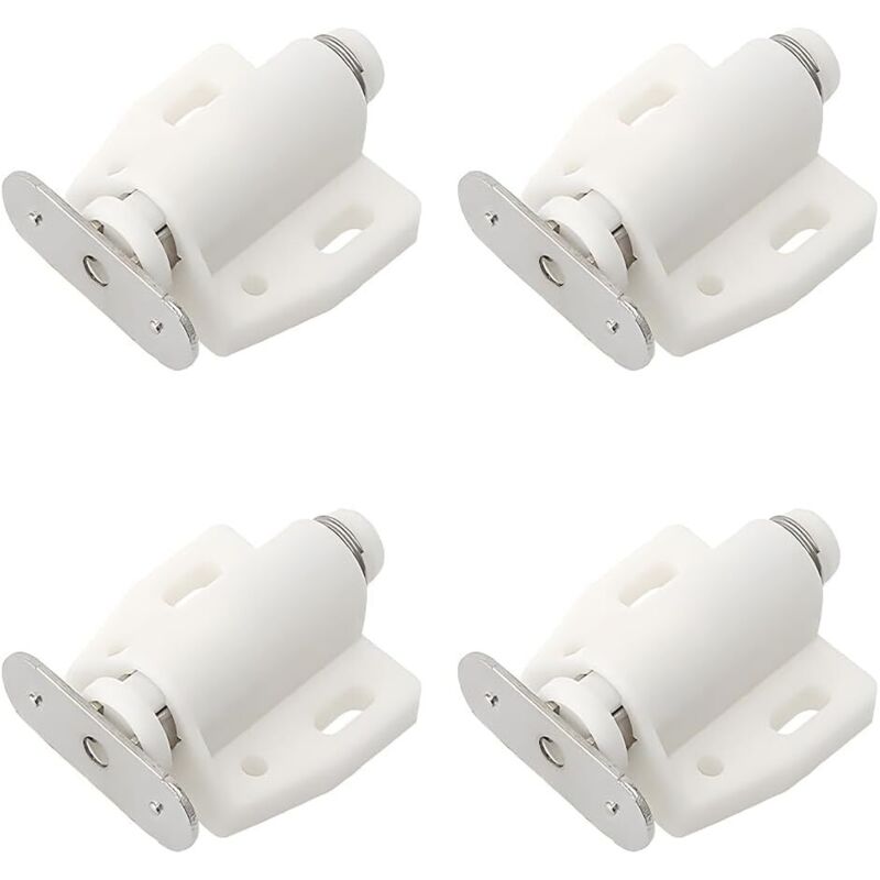 4er-set Magnetische Schnappverschlüsse Aus Kunststoff Für Türen, Schubladen Und Schränke Mit Soft-close-funktion – Weiß, Ideal Für Schlafzimmer, Küche Und Bad