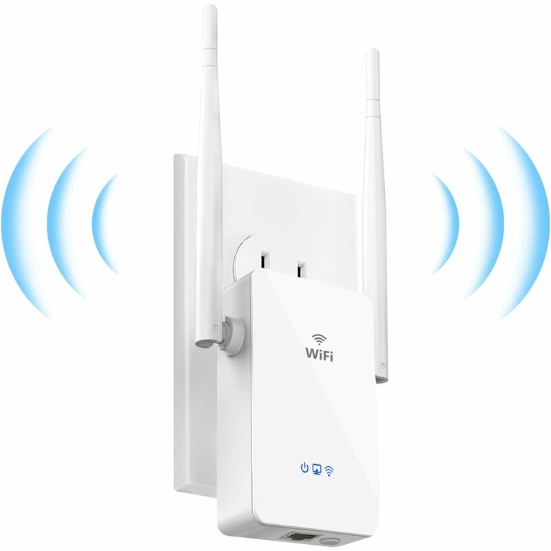 Wlan-repeater 300mbps, 2,4 Ghz Kabelloser Wlan-verstärker, Wlan-bereichserweiterer, Wlan-booster, Kompatibel Mit Repeater/ap/router-modus, Ethernet-port, Wps, Stabile Verbindung, Kompatibel Mit Allen