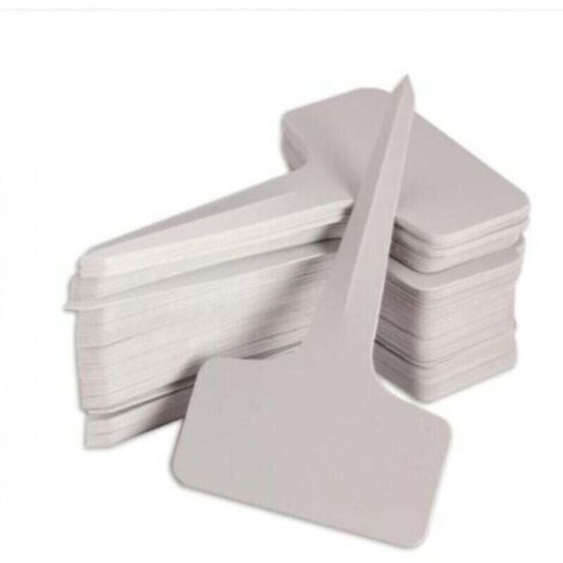 100 Stück 6 X 10 Cm Weiße Kunststoff-t-etiketten Für Pflanzen, Gartenetiketten Für Die Gärtnerei