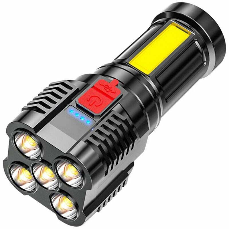 Ultra-starke Led-taschenlampe, Tragbare Led-lampe, 10000 Lumen Wiederaufladbare Taschenlampe, Wasserdicht Ip65, Zoombare Einstellbare Taschenlampe