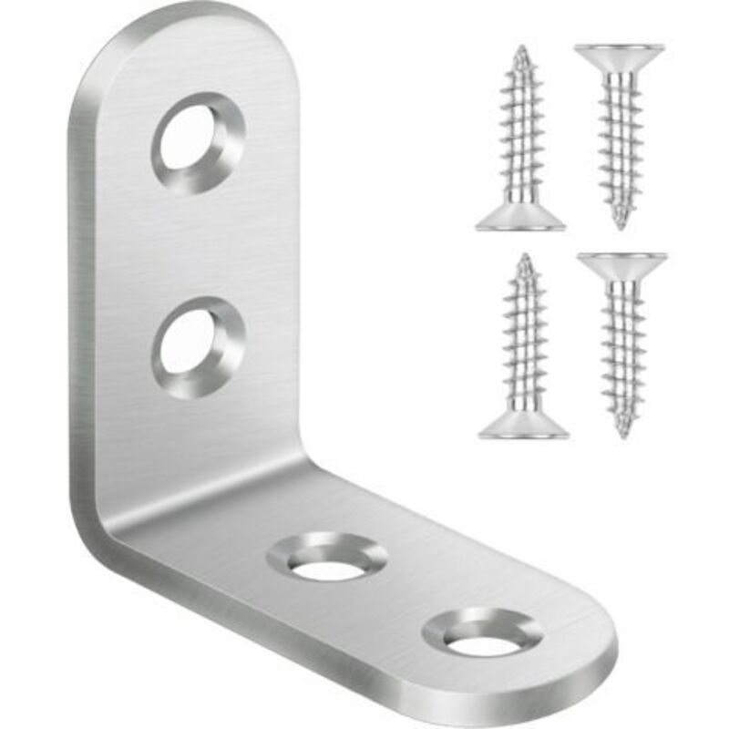 20 Stück Edelstahl-winkelverbinder 40x40x16 Mm, 90-grad-winkel Aus Stahl, Regalwinkel, Eckverbinder, Zur Befestigung Und Reparatur Von Möbeln, Zur Verstärkung Von Verbindungen