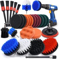 28-teiliges Rotierendes Bohrmaschinen-reinigungsbürsten-set Für Auto, Felgen, Badewanne, Fliesen, Küche, Sofa, Ecken Und Grill