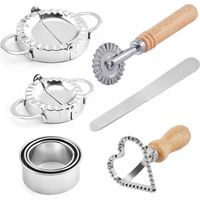 Ravioli-maschine, 8-teiliges Set Aus Edelstahl, Ravioli-formen Für Knödel Und Kekse, Backwerkzeug Zum Prägen Von Teigwaren, Ideal Für Thanksgiving, Weihnachten, Muttertag Und Frühlingsfest