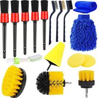 Set Aus 17 Autobürsten Mit Autobürste + Reinigungsbürsten Für Das Autoinnenraum, Außenbereich Und Räder