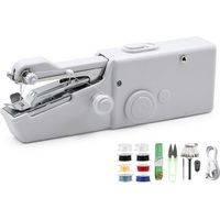 Anlising Manuelle Nähmaschine, Tragbare Nähmaschine, Mini-nähmaschine, Handnähmaschine, Mini-tragbare Nähmaschine Für Anfänger, Für Kleidung, Schneidern, Diy (weiß)