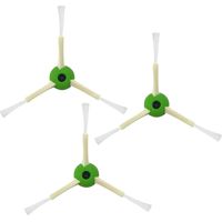 3x Ersatz-seitenbürste Und Schrauben, Kompatibel Mit Irobot Roomba I3, I4, I5, I6, I6+, I7, I7+, I8, I8+, J7, J7+, E5, E6, E7, Farbe Grün Und Weiß