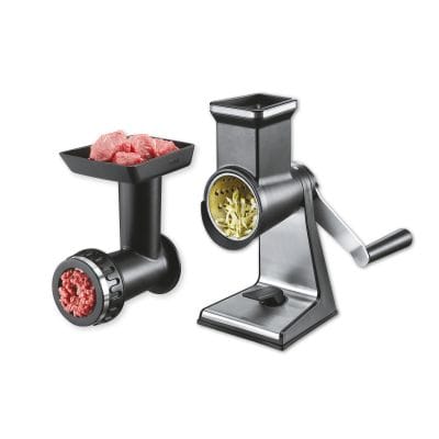 GEFU Trommelreibe TRANSFORMA, Edelstahl, Kunststoff, (Set, 9-St), umfangreiches Set, 20 Jahre Garantie