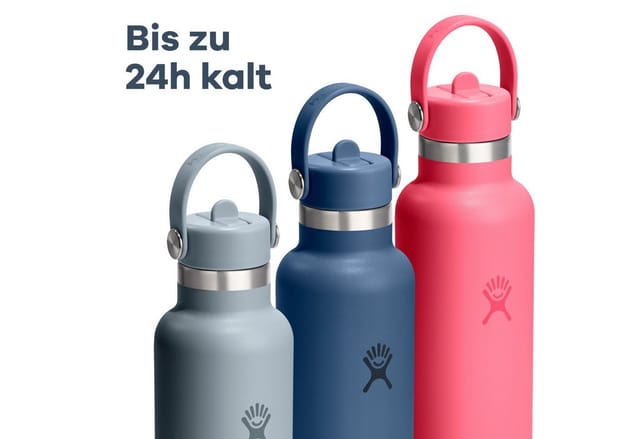 Hydro Flask Trinkflasche 21 OZ Standard Flex Straw Cap, 621 ml, TempShield® doppelwandige Vakuumisolierung
