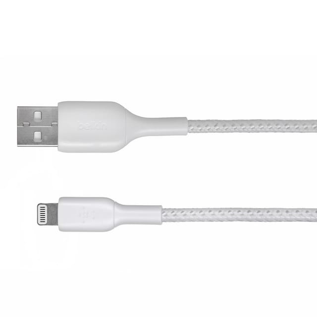 Belkin Lightning Lade/Sync Kabel ummantelt mfi 2m Smartphone-Kabel, Lightning, USB Typ A (200 cm)
