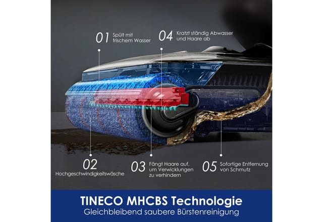Tineco Nass-Trocken-Sauger FLOOR ONE S7 Artist Premium, 22kpa Saugleistung, 50 Min Akku, 190 W, beutellos, 85° Grad Heißluft-Trocknung, Tierhaarfilter, Anti-Allergiker