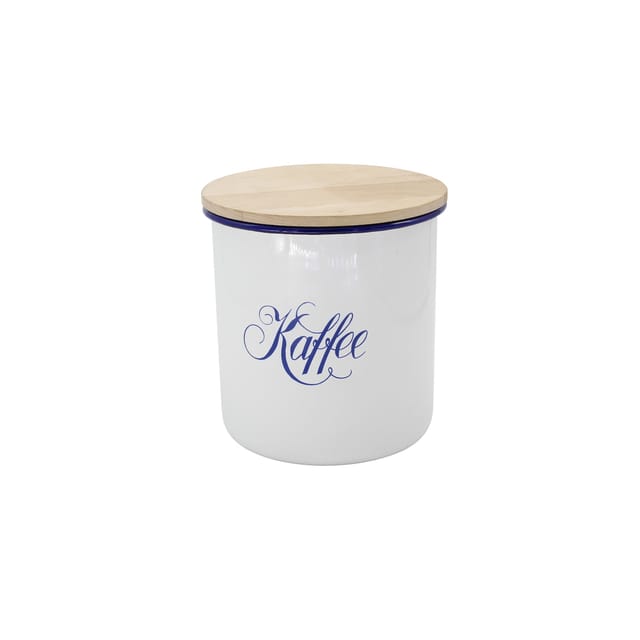 Krüger Kaffeedose Husum, Emaille, Holz, (1-tlg), mit Holzdeckel