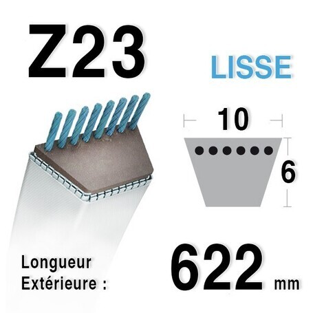 Keilriemen Castelgarden - Ggp - Modeles C45tp