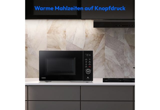 Medion® Mikrowelle MD 12031 mit Grill und Heißluftfunktion, Grill und Heißluft, Mikrowelle, 23 l, 23 L, 5 Leistungsstufen, 11 Automatikpogramme, Auftaufunktion