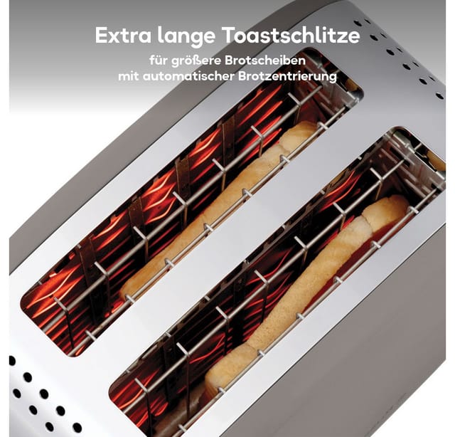 RUSSELL HOBBS Toaster Colours Plus+ Mocha 26931-56, 1100 W, 2 extra breite Toastschlitze, inkl. Brötchenaufsatz, 6 Bräunungsstufen