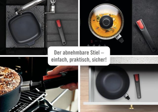 WOLL Schmorpfanne Diamond Lite, Aluminiumguss (1-tlg), Ø 24 cm, Induktion, Made in Germany