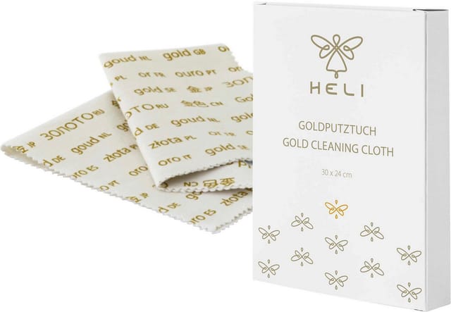 HELI Schmuck Geschenk Schmuckpflege Gold-Putztuch für Goldschmuck Reinigungstuch (Baumwolle, 30x24 cm, 1-tlg)