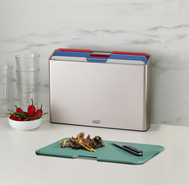 Joseph Joseph Schneidebrett Folio™, Edelstahl, Kunststoff, (Set, 5-St), doppelseitig, rutschfest