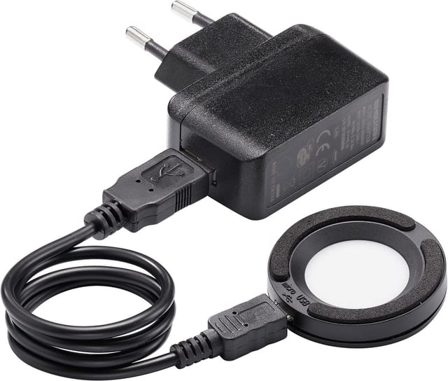 ETT Solaruhr-Schnellladelampe (3-tlg., bestehend aus Ladelampe, Ladekabel mit USB-Anschluss & Adapter, Ladegerät, für alle Solaruhren geeignet, einfaches Laden)