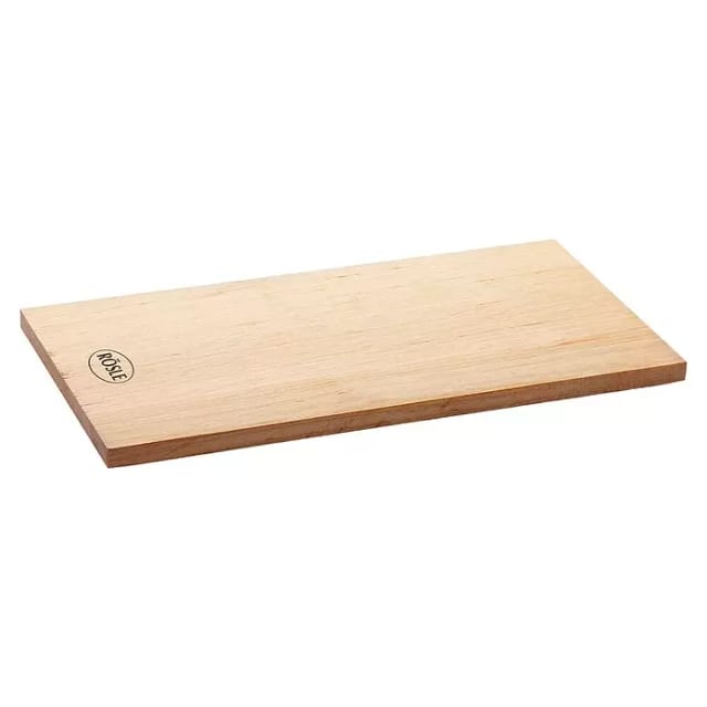 RÖSLE Aromaplanke Holzplanke Erlenholz, 25174, Massivholz, (2-St), für Holzaroma im Grillgut, mehrfach verwendbar, Naturprodukt
