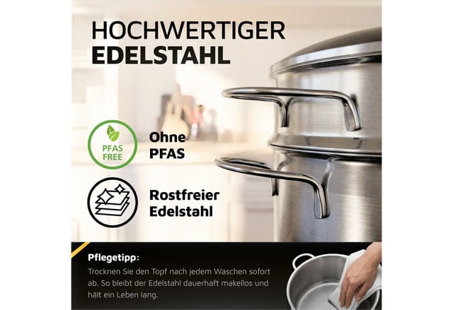 Krüger Spaghettitopf, Edelstahl 18/0 (1-tlg), Induktion