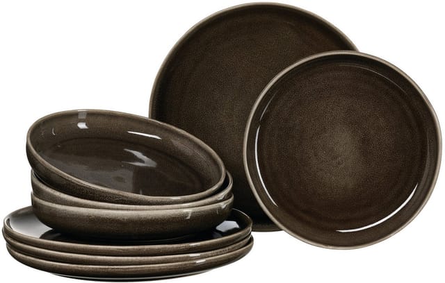Ritzenhoff & Breker Tafelservice Eda (8-tlg), 4 Personen, Steingut, Teller Set, aus Steingut für 4 Personen