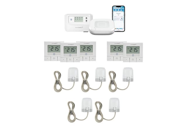 Homematic IP Starter Bundle Fußbodenheizung für 5 Räume Smart-Home-Zubehör