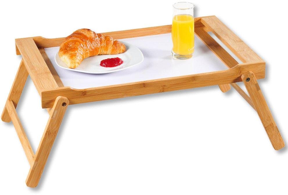 KESPER® Tablett Bett-Tablett, Bambus, MDF, mit ausklappbaren Füßen Bild 4