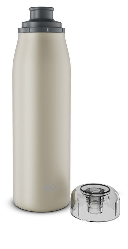 Alfi Isolierflasche ISO BOTTLE, Edelstahlkörper, spülmaschinenfest, 0,5l, 12h heiß & 24h kalt, Trinköffnung mit konsistentem Trinkfluss